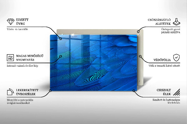Protège plaque de cuisson Plumes d'oiseaux