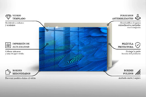 Protège plaque de cuisson Plumes d'oiseaux