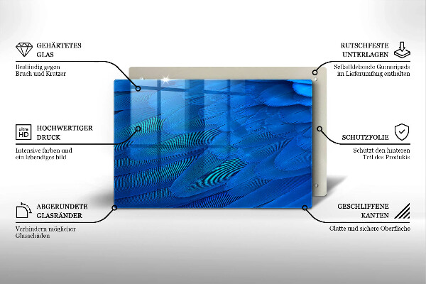 Protège plaque de cuisson Plumes d'oiseaux
