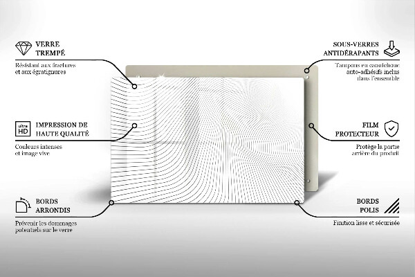 Protège plaque de cuisson Modèle de lignes modernes