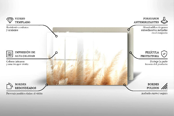 Protège plaque de cuisson Herbe de la pampa