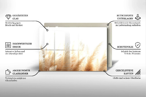 Protège plaque de cuisson Herbe de la pampa