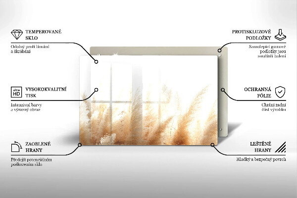 Protège plaque de cuisson Herbe de la pampa