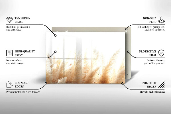 Protège plaque de cuisson Herbe de la pampa