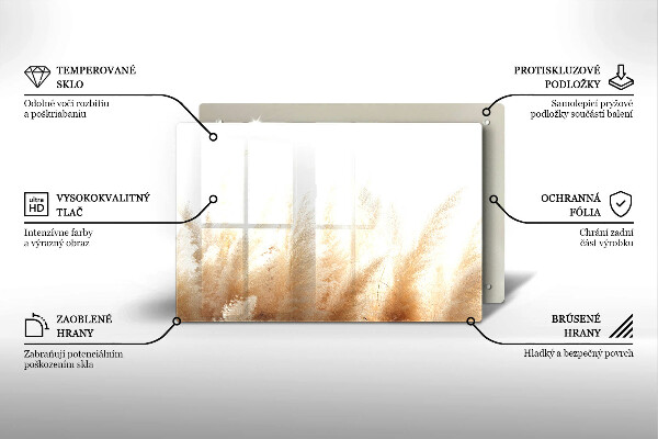 Protège plaque de cuisson Herbe de la pampa