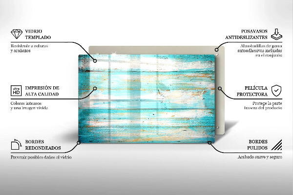 Protège plaque de cuisson Planches de bois vintage