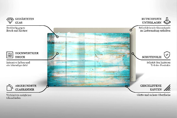 Protège plaque de cuisson Planches de bois vintage