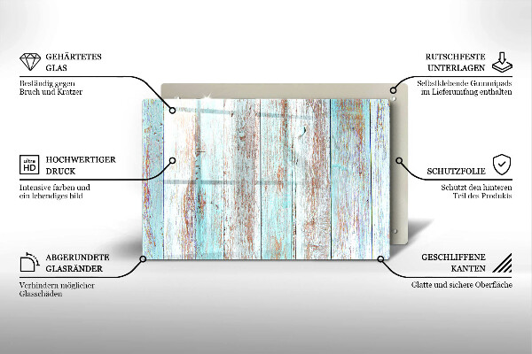 Protège plaque de cuisson Planches anciennes vintage