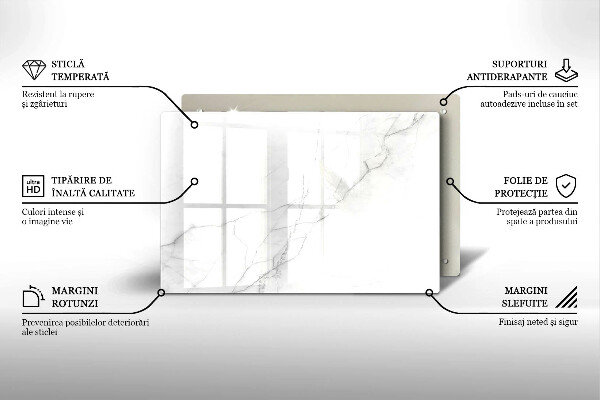Protège plaque de cuisson Fond de pierre de marbre