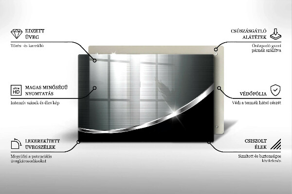 Protège plaque de cuisson Abstraction avec du métal