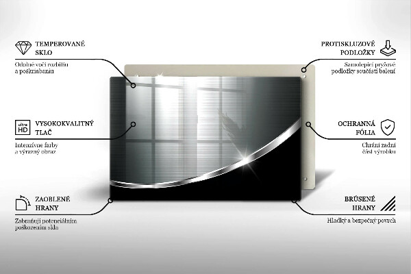 Protège plaque de cuisson Abstraction avec du métal