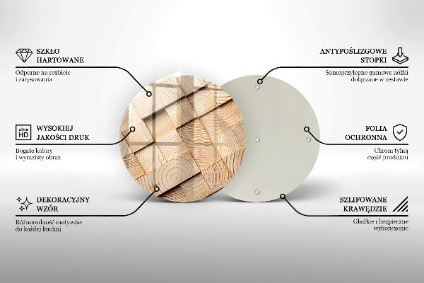 Protection plaque induction Carrés en bois