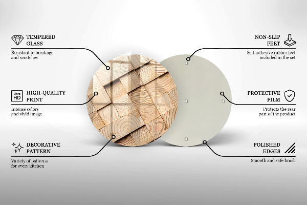 Protection plaque induction Carrés en bois