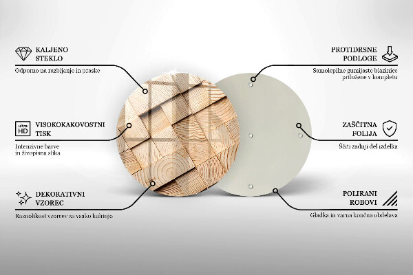 Protection plaque induction Carrés en bois