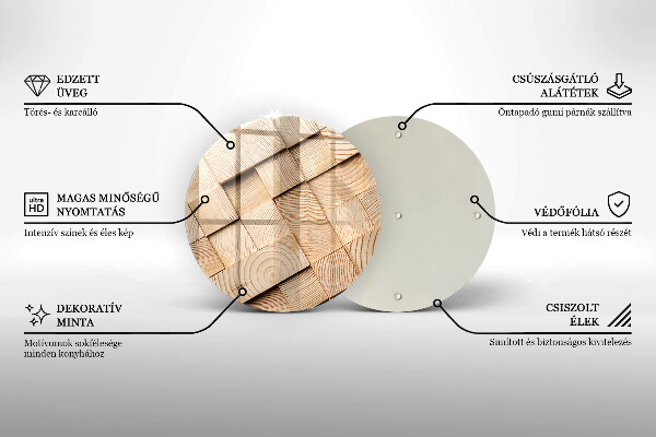 Protection plaque induction Carrés en bois