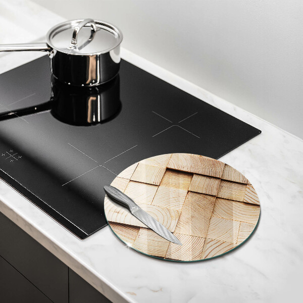 Protection plaque induction Carrés en bois