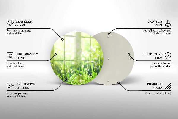 Protection plaque induction Nature - herbe et rosée