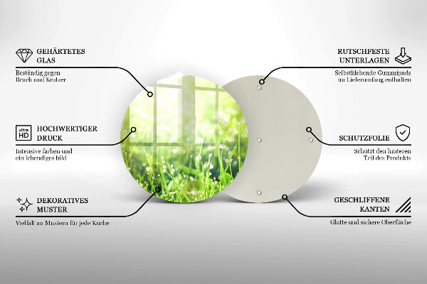 Protection plaque induction Nature - herbe et rosée