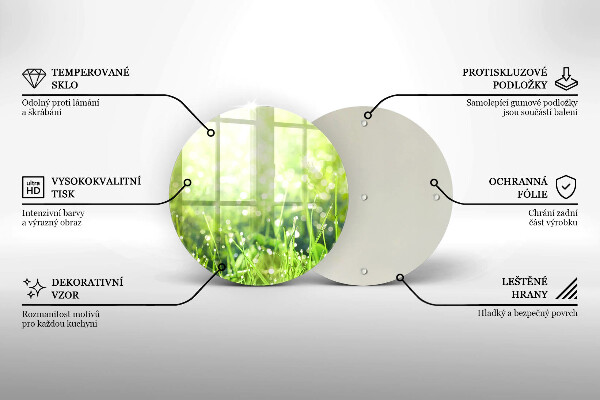 Protection plaque induction Nature - herbe et rosée