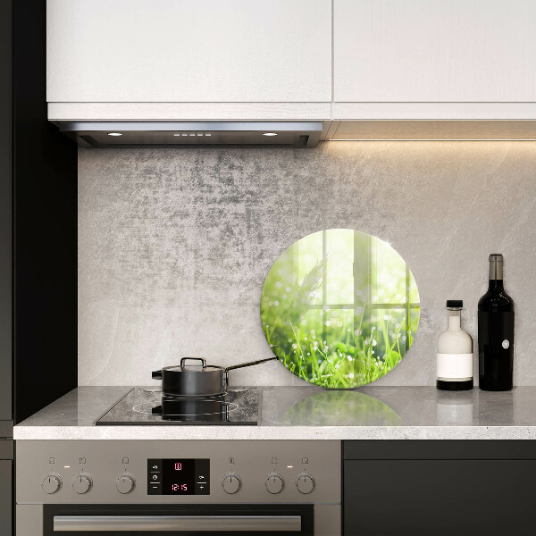 Protection plaque induction Nature - herbe et rosée