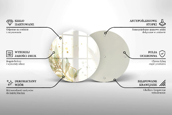 Protection plaque induction Aquarelle et feuilles d'or