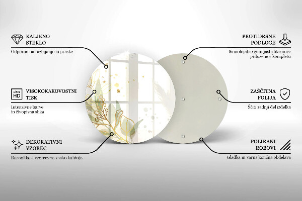 Protection plaque induction Aquarelle et feuilles d'or