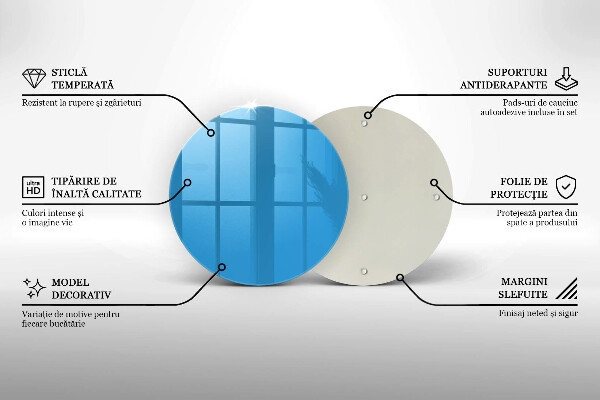 Planche à découper en verre Couleur bleue