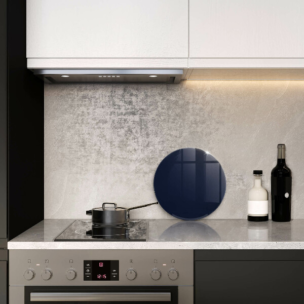 Planche à découper en verre bleu marine