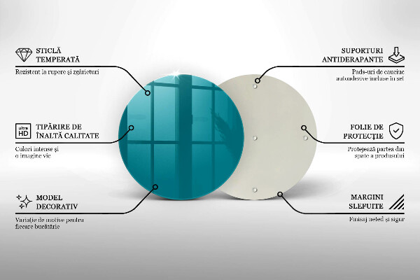 Planche à découper en verre Turquoise