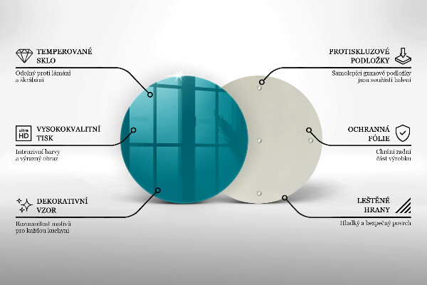 Planche à découper en verre Turquoise