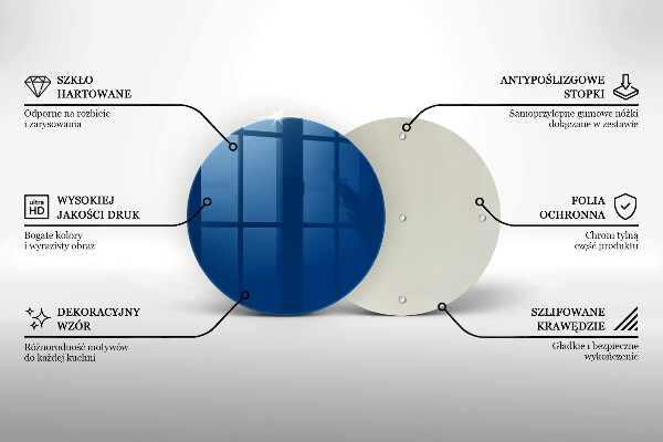 Planche à découper en verre Couleur bleue