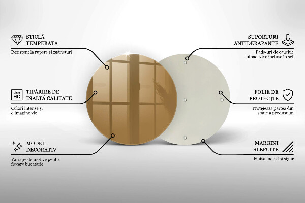Planche à découper en verre Couleur beige