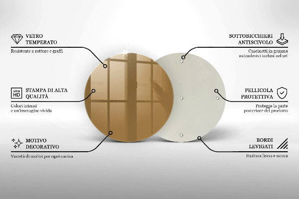 Planche à découper en verre Couleur beige