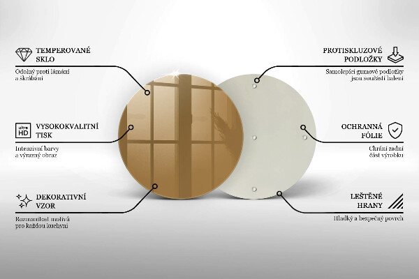Planche à découper en verre Couleur beige