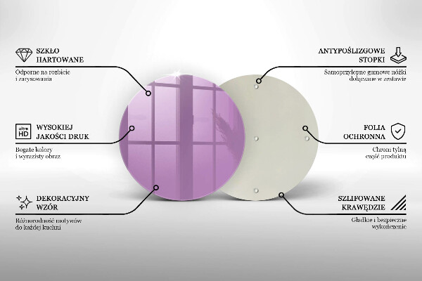 Planche à découper en verre Couleur violette
