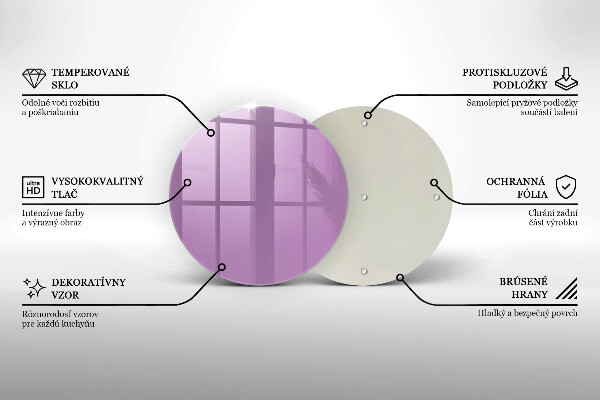 Planche à découper en verre Couleur violette