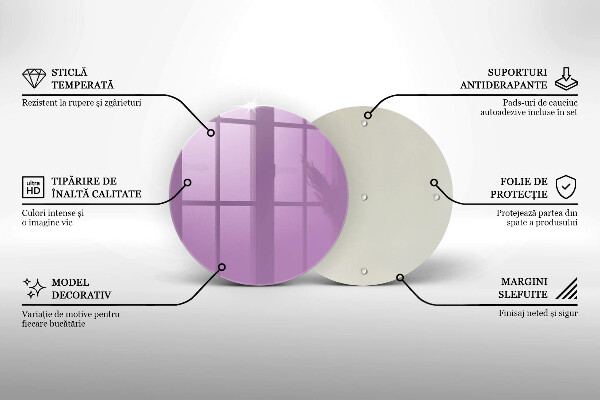 Planche à découper en verre Couleur violette