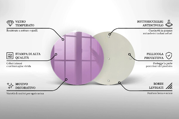 Planche à découper en verre Couleur violette