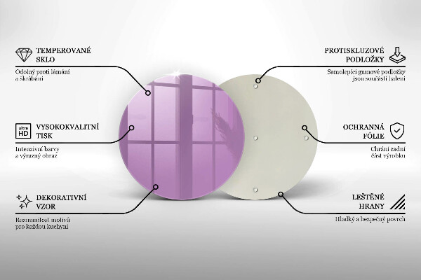 Planche à découper en verre Couleur violette