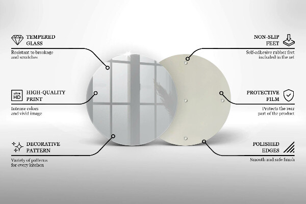Planche à découper en verre Couleur grise