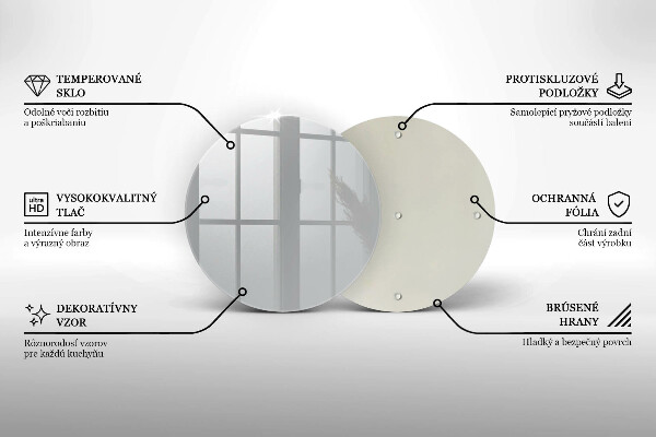 Planche à découper en verre Couleur grise