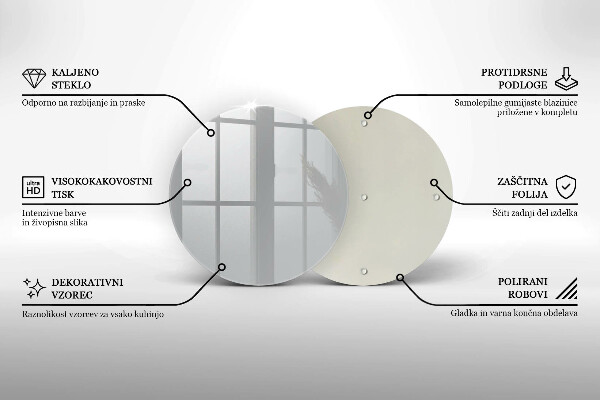 Planche à découper en verre Couleur grise