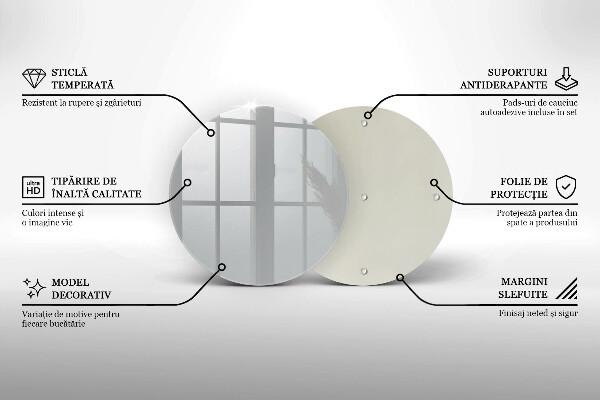 Planche à découper en verre Couleur grise