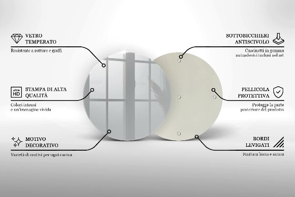 Planche à découper en verre Couleur grise