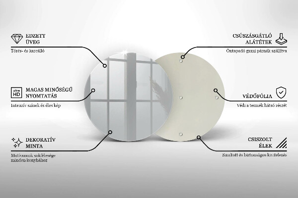 Planche à découper en verre Couleur grise