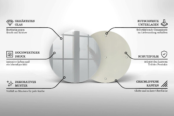 Planche à découper en verre Couleur grise