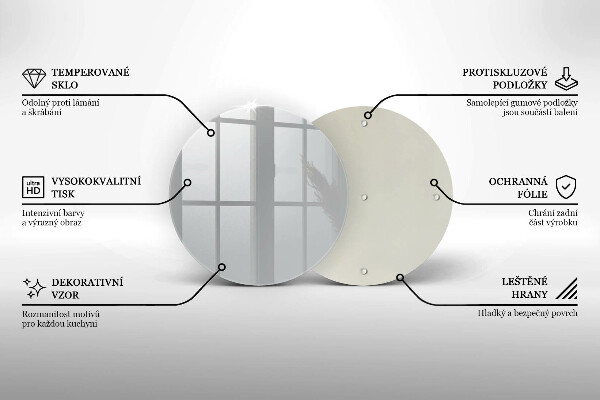 Planche à découper en verre Couleur grise