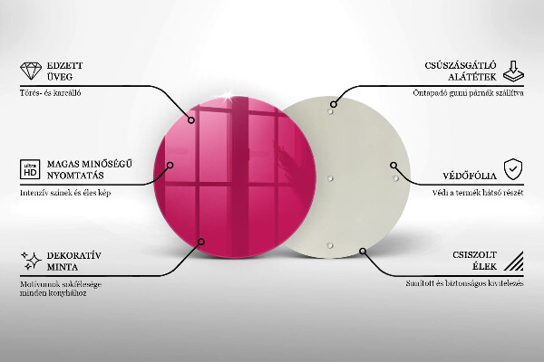 Planche à découper en verre Couleur rose