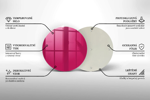 Planche à découper en verre Couleur rose