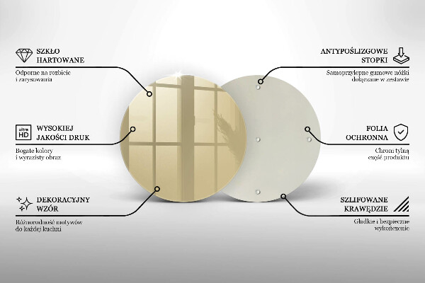 Planche à découper en verre Couleur beige